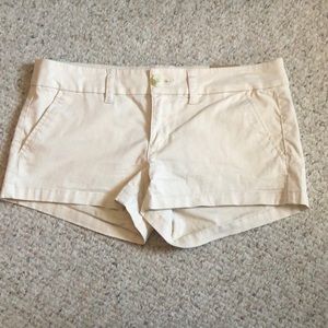 American Eagle Khaki “Shortie” Shorts